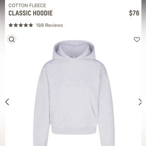 Skims Cotton Fleece Classic Hoodie